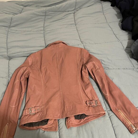 Mauritius Leather Sofia Jacket in Foggy Rose in XS EUC - Picture 5 of 8